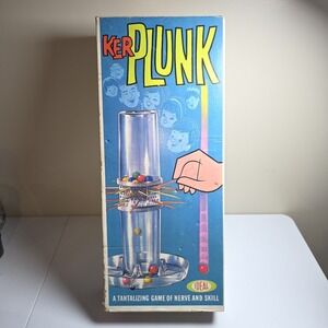 Vintage 1967 Kerplunk Family Game Ideal Toy Corp Made In USA Retro Complete Box